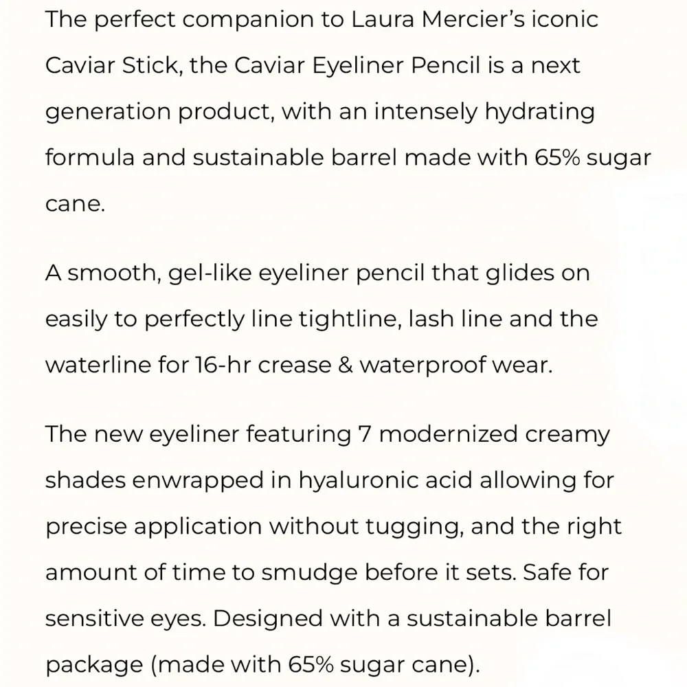 Laura Mercier Caviar Tightline Eyeliner Pencil Smoke